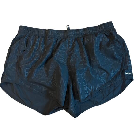 Calvin Klein Women's Logo Running Athletic Shorts Black Size XXL Lightweight EUC - Picture 1 of 4